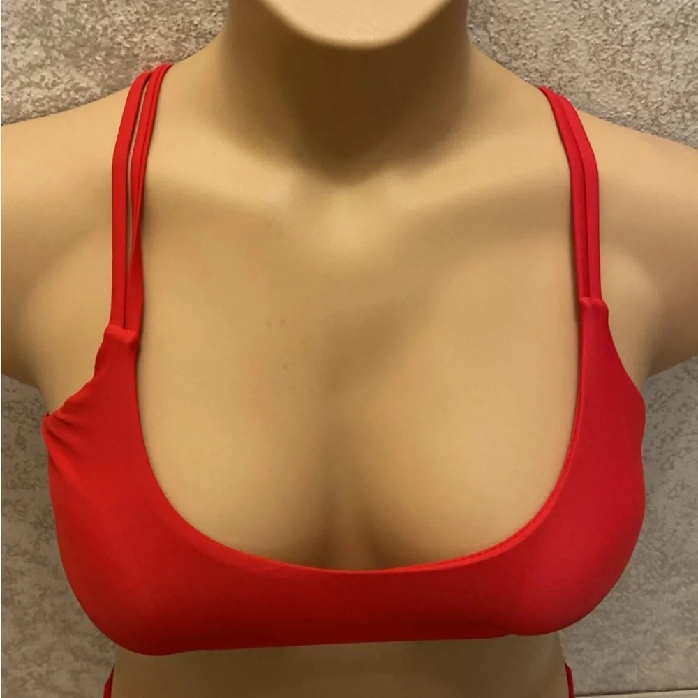SHEIN Vibrant Red Bikini with Zipper